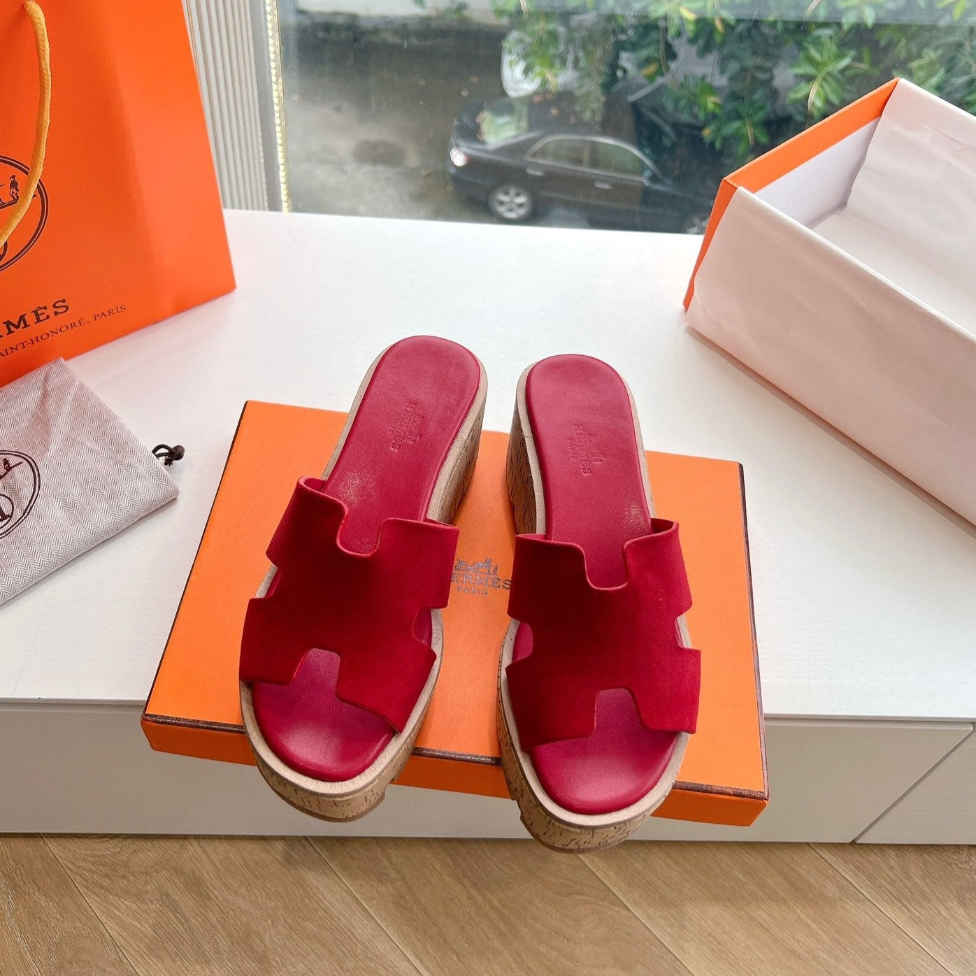 EZE 65 SANDAL CHERRY SUEDE - 34