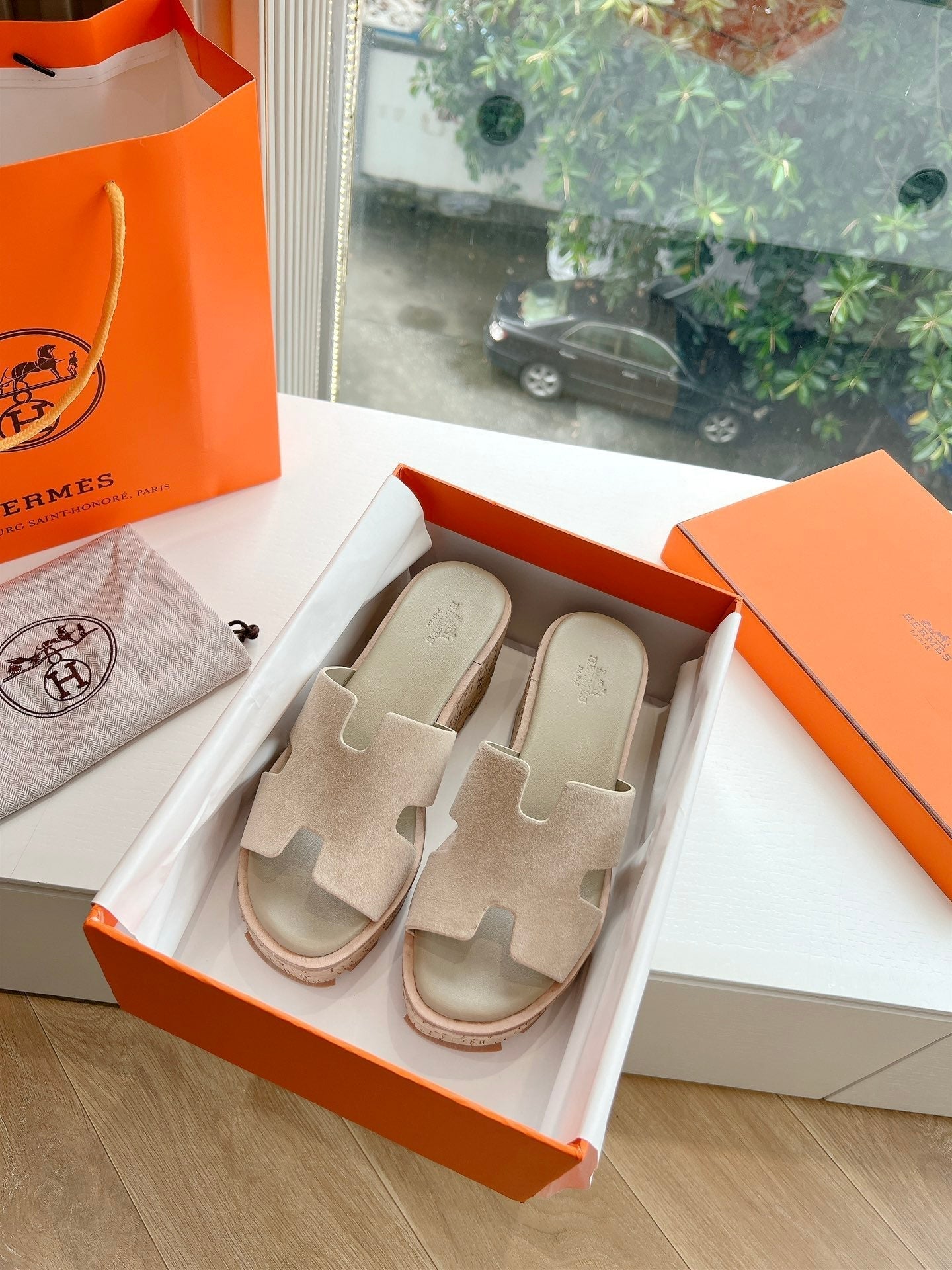 EZE 65 SANDAL CREAM SUEDE - 34