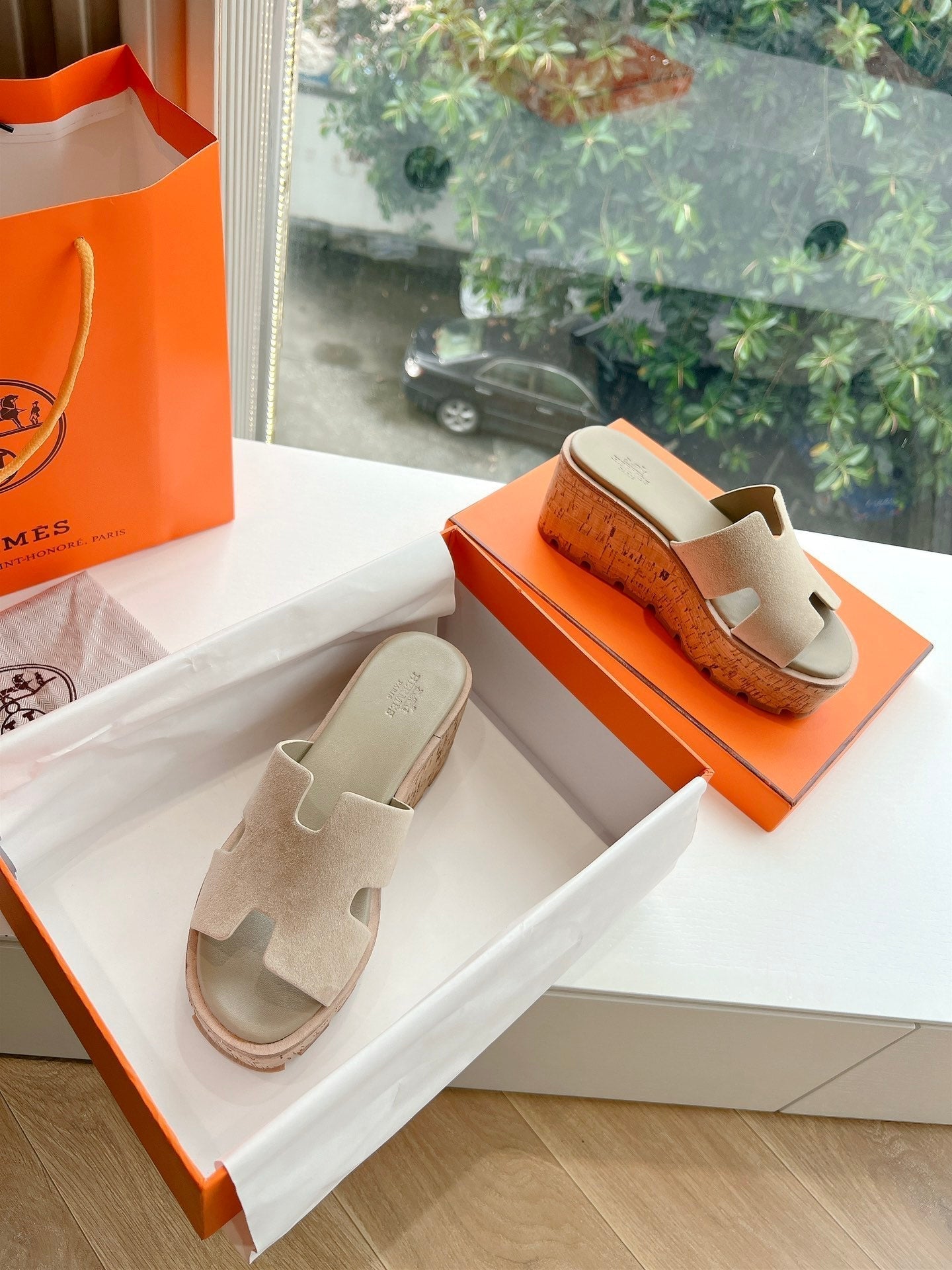 EZE 65 SANDAL CREAM SUEDE - 34