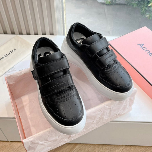 ACNE STUDIO SNEAKER IN BLACK LAMBSKIN - 35