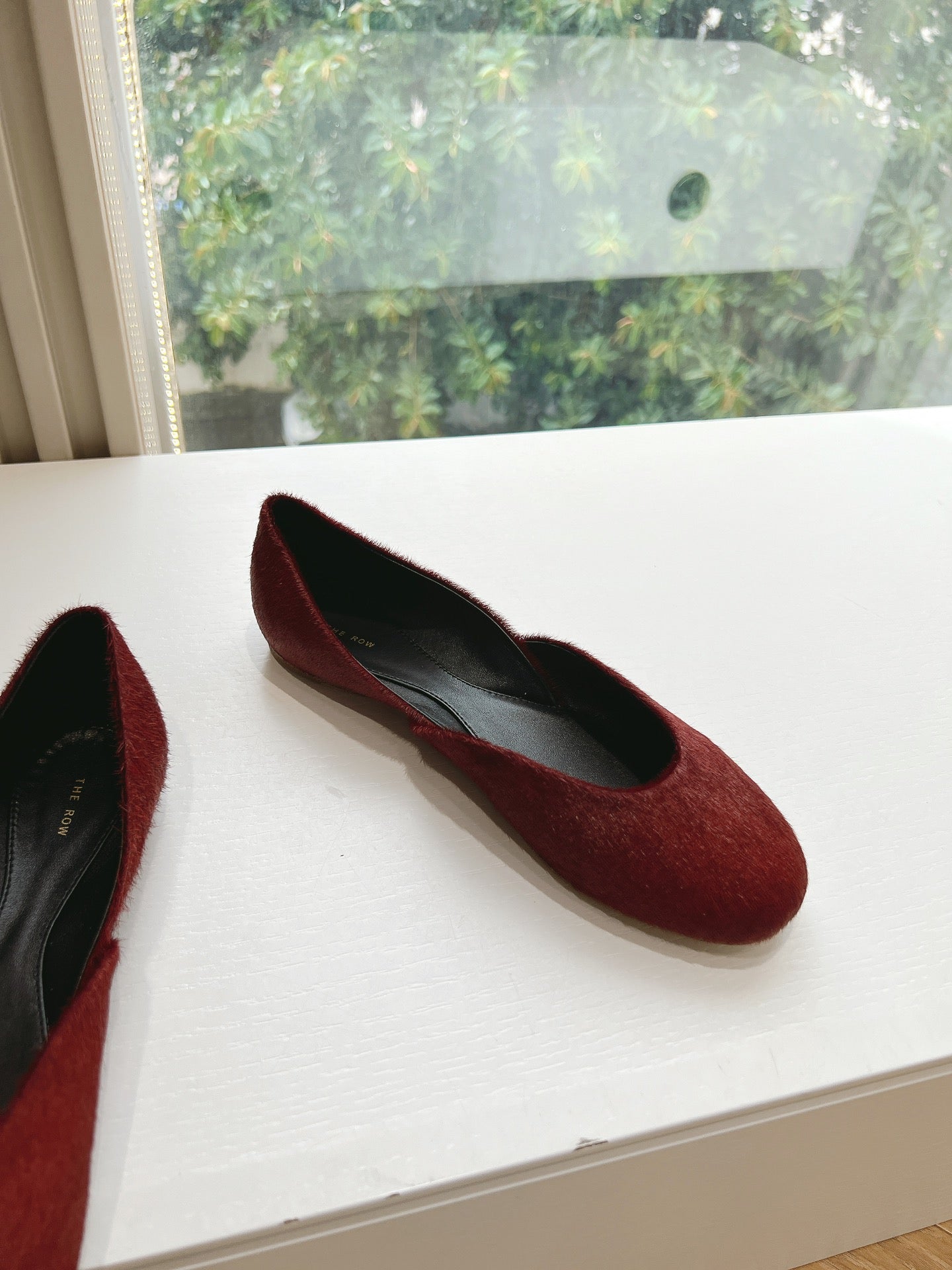 SL GEMMA BALLET FLAT GARNET FUR - 35