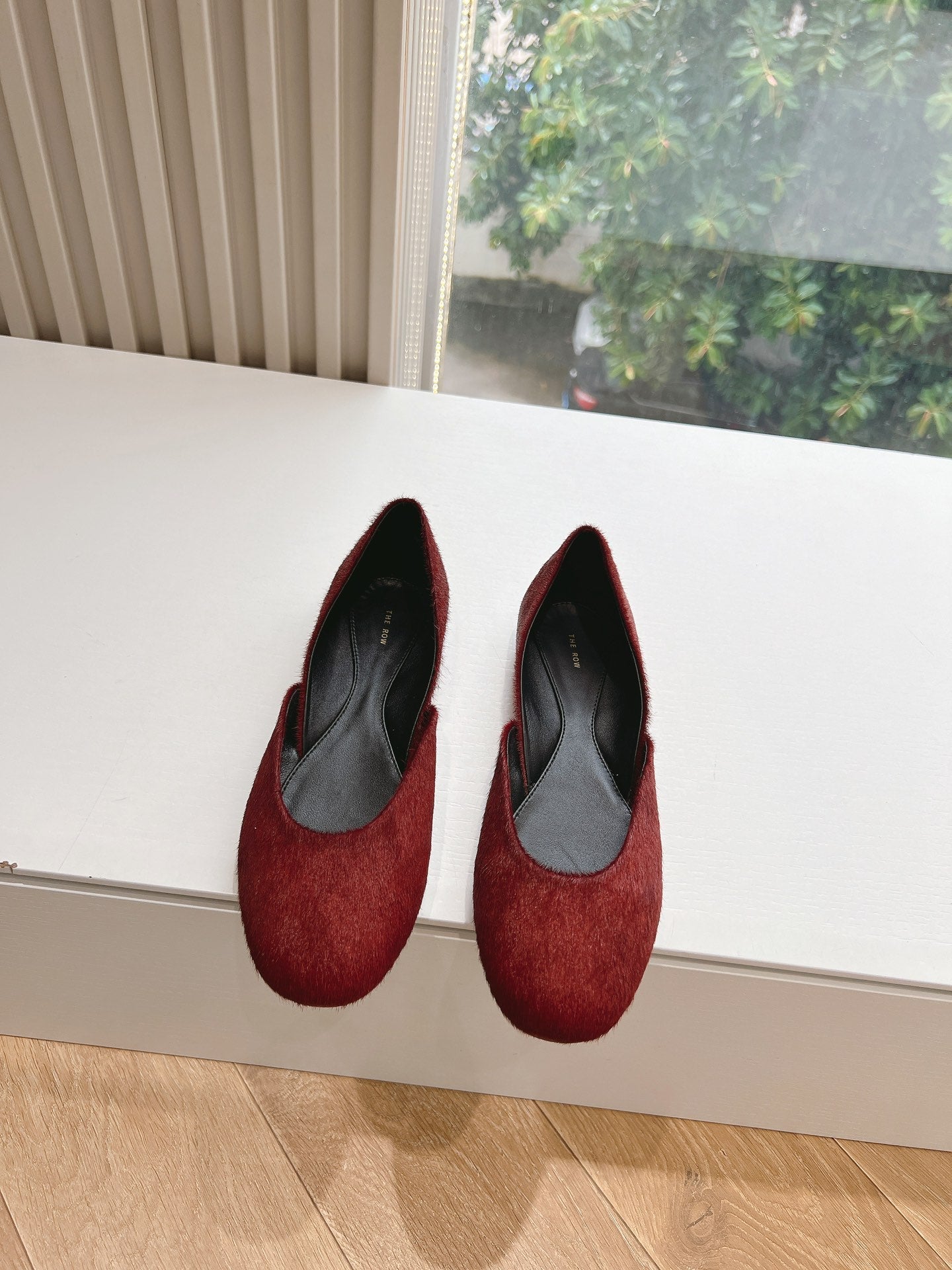 SL GEMMA BALLET FLAT GARNET FUR - 35