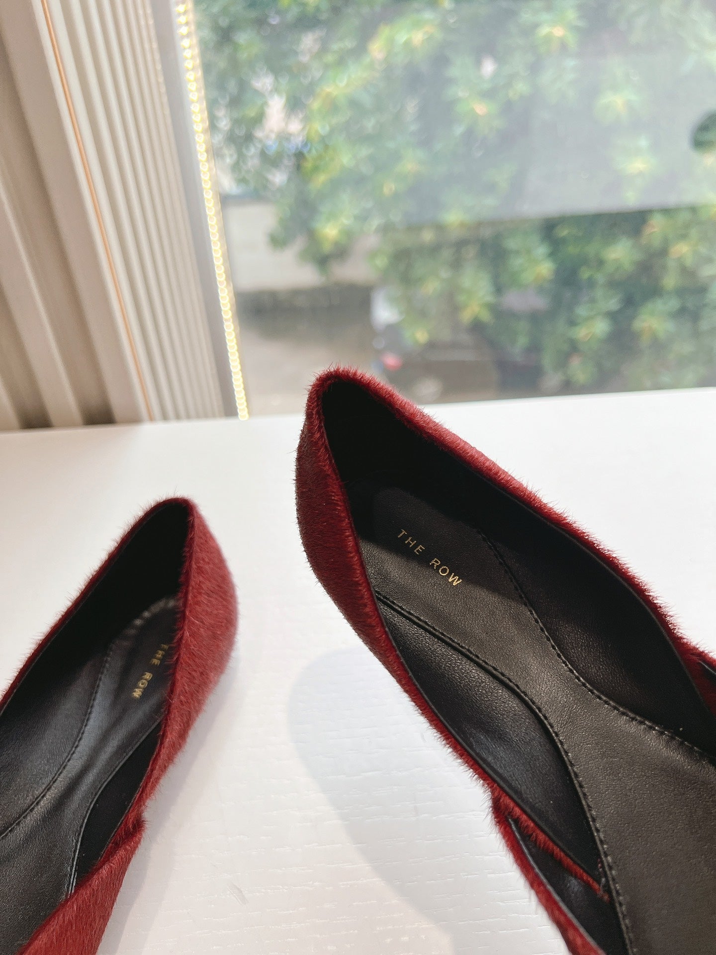 SL GEMMA BALLET FLAT GARNET FUR - 35