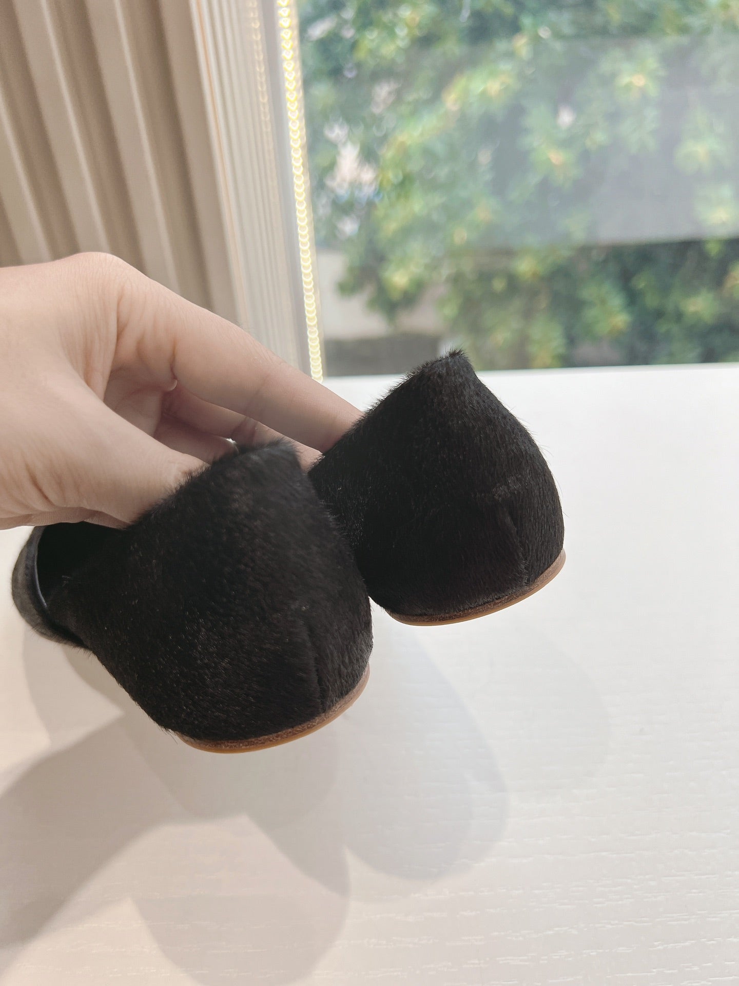 SL GEMMA BALLET FLAT BLACK FUR - 35