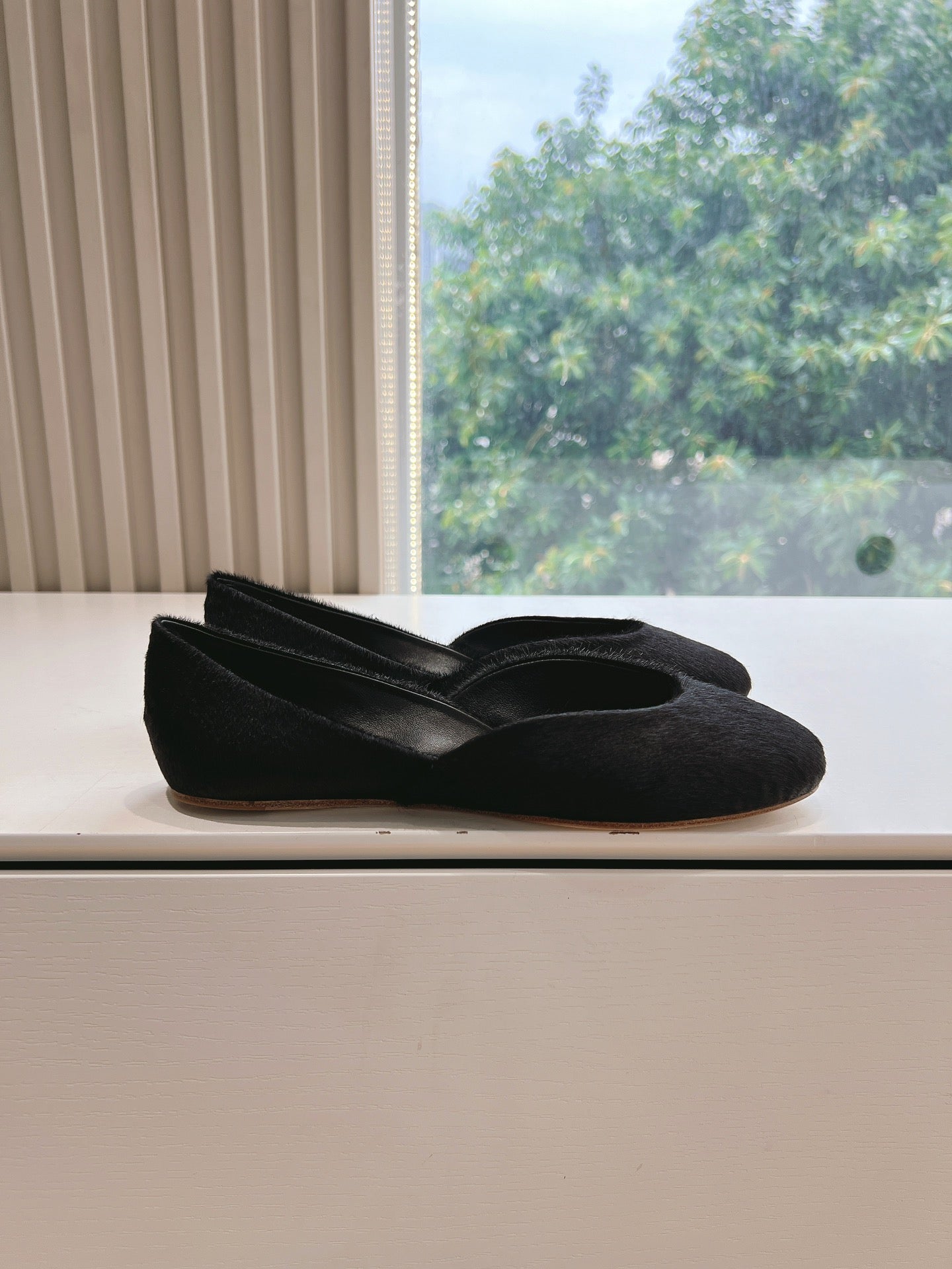 SL GEMMA BALLET FLAT BLACK FUR - 35