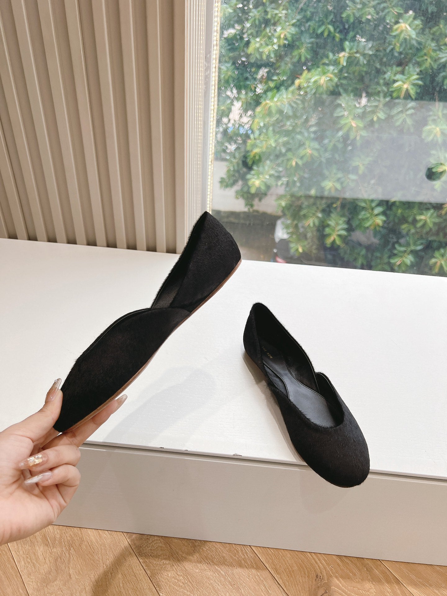 SL GEMMA BALLET FLAT BLACK FUR - 35