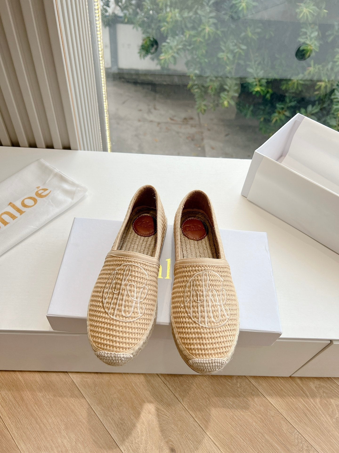 WOVEN LOAFER IN TAN BEIGE RAFFIA - 35