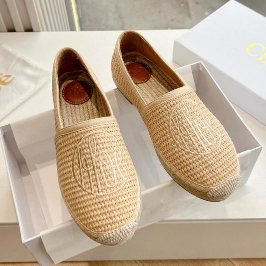 WOVEN LOAFER IN TAN BEIGE RAFFIA - 35