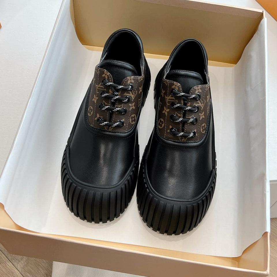 LV ARCHLIGHT SKATE SNEAKER IN BLACK MIX CHOCOLATE BROWN MONOGRAM CALFSKIN - 35