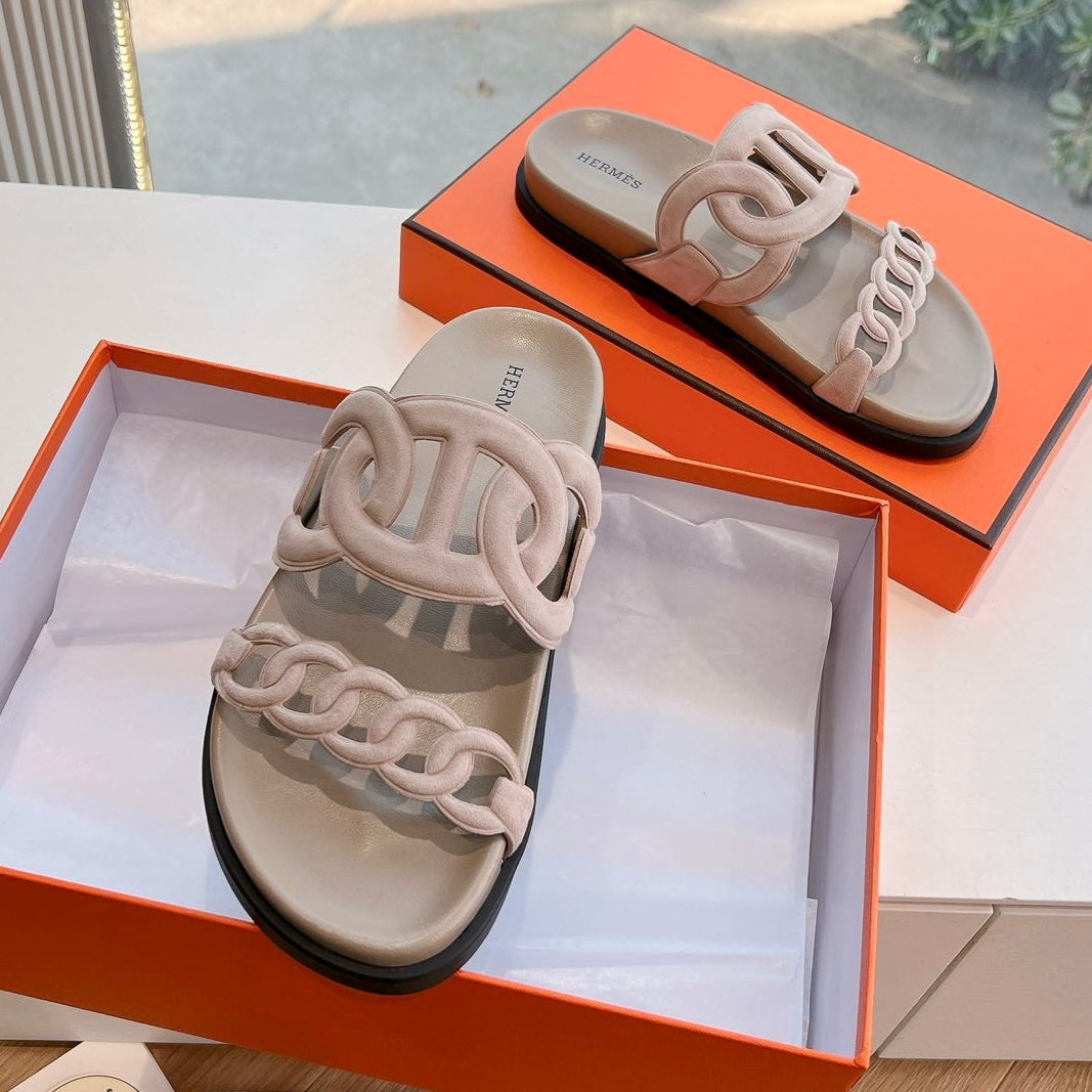 EXTRA SANDAL IN NUDE BEIGE CALFSKIN - 35