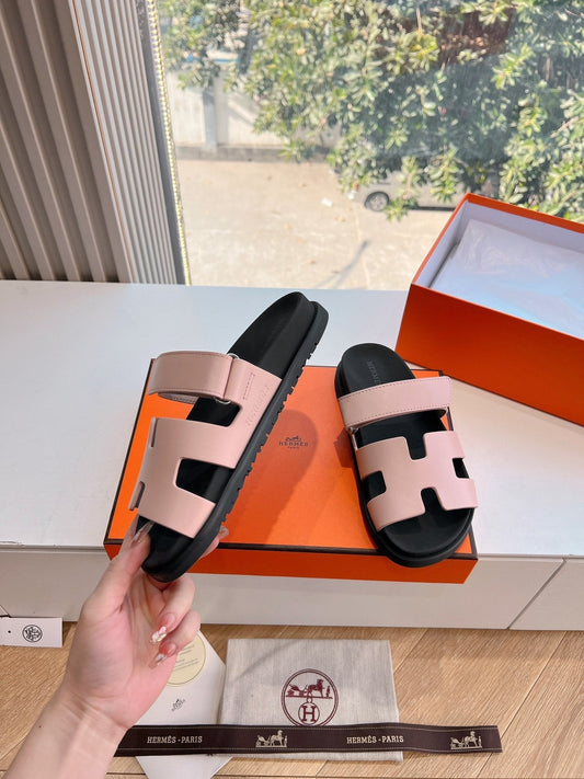 БОСОНІЖКИ CHYPRE SANDAL ЗІ СВІТЛО-РОЖЕВОЇ ТЕЛЯЧОЇ ШКІРИ - 35
