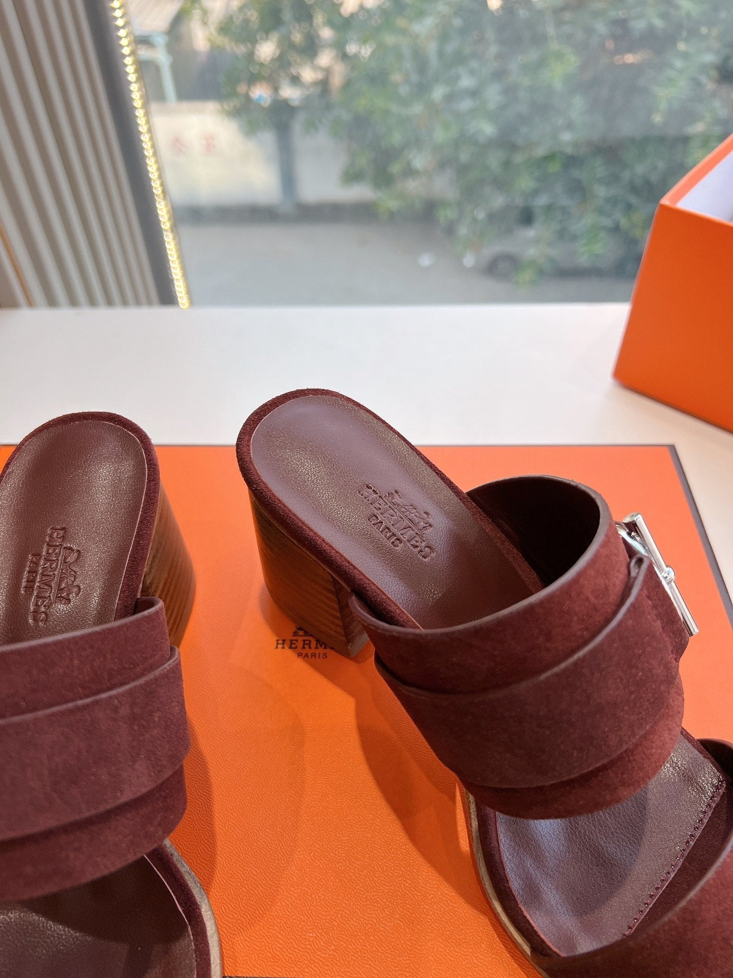 KUTE 60 SANDAL IN CHESTNUT BROWN SUEDE - 35