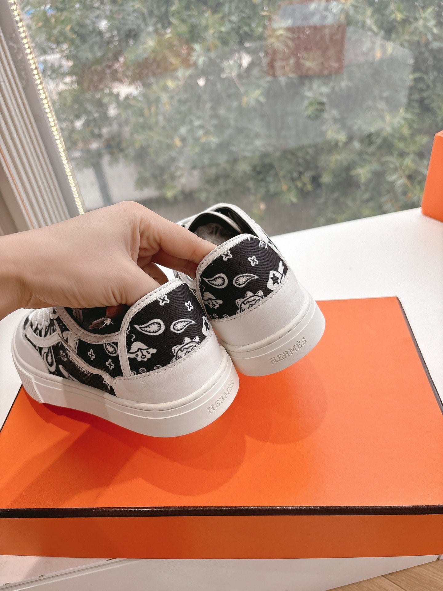 GET SNEAKER IN BLACK MIX WHITE MAXI CANVAS AND CALFSKIN - 35