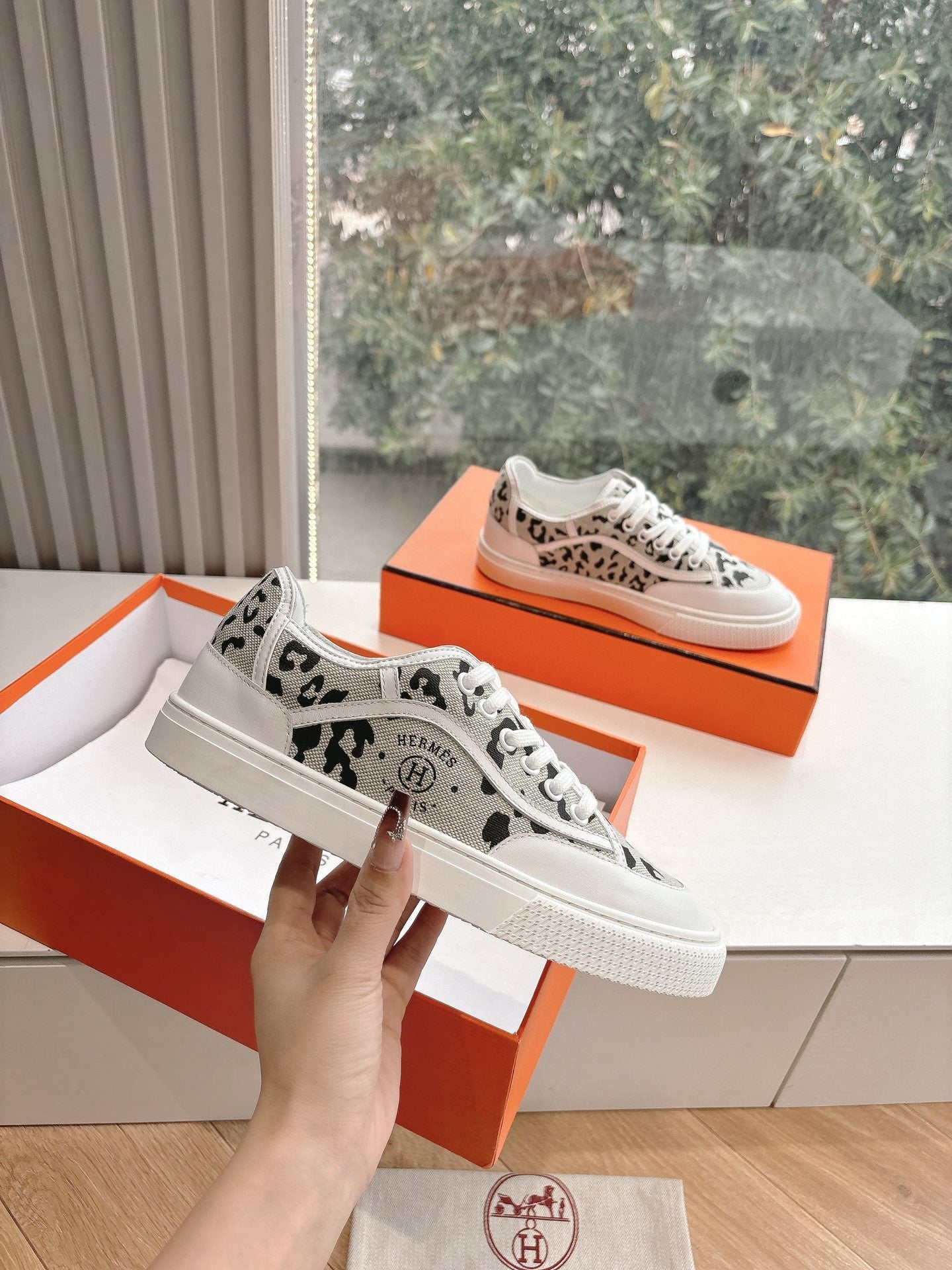 GET SNEAKER IN BLACK MIX PALE GRAY MAXI CANVAS AND CALFSKIN - 35