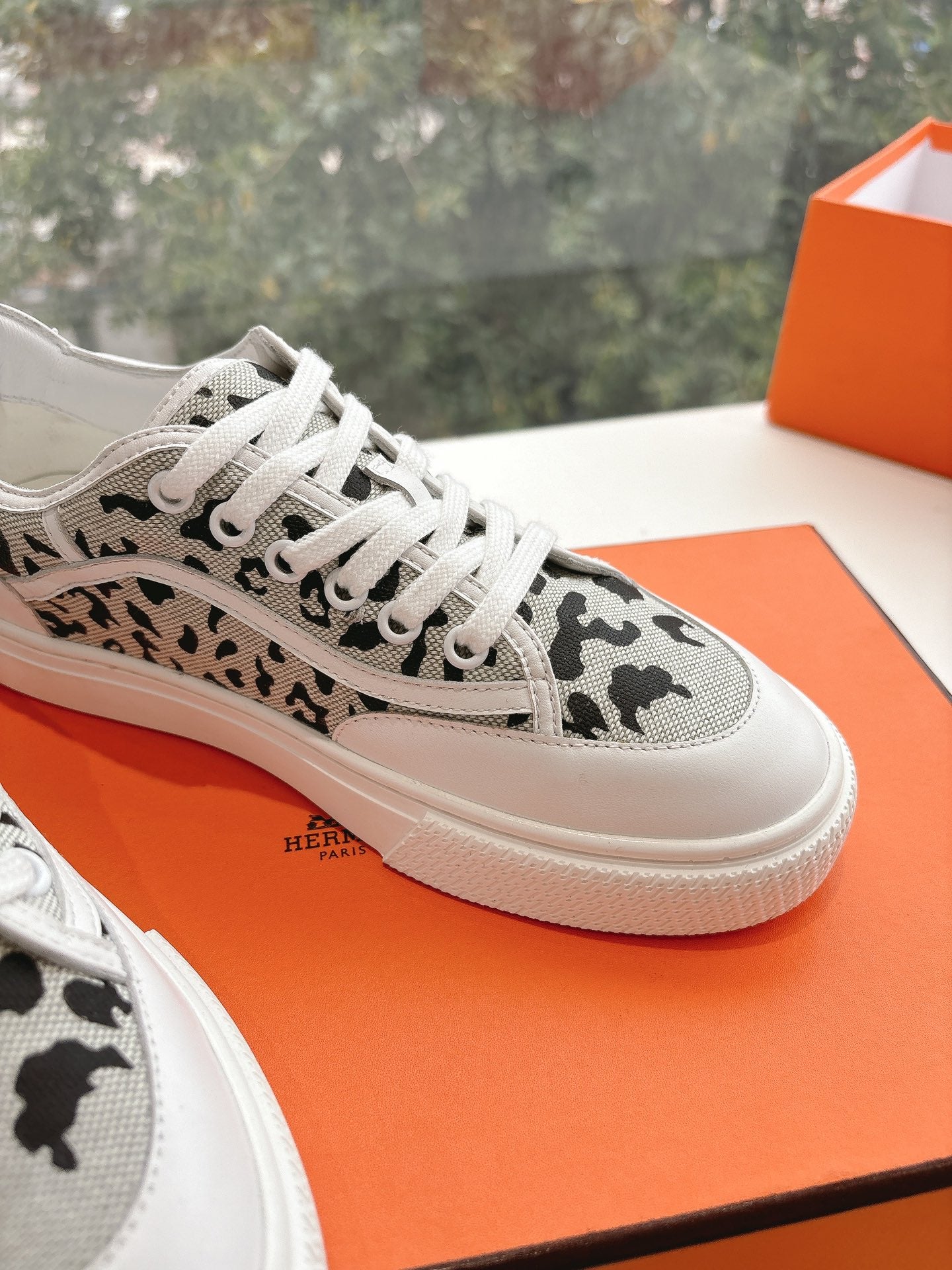GET SNEAKER IN BLACK MIX PALE GRAY MAXI CANVAS AND CALFSKIN - 35
