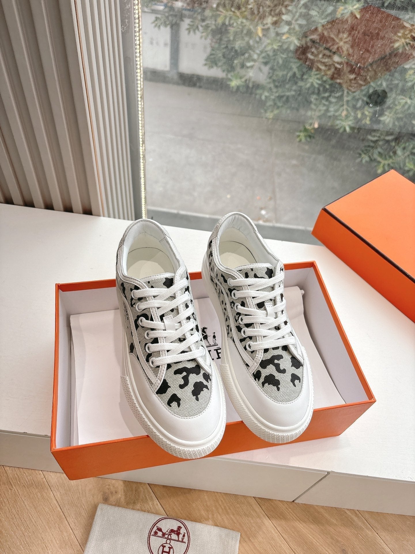 GET SNEAKER IN BLACK MIX PALE GRAY MAXI CANVAS AND CALFSKIN - 35