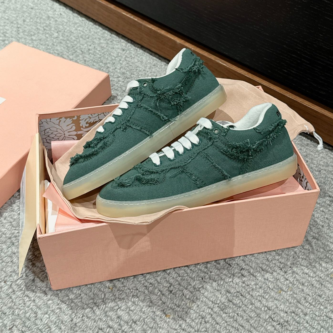 Dexun Sneaker Dark Green Canvas - 35