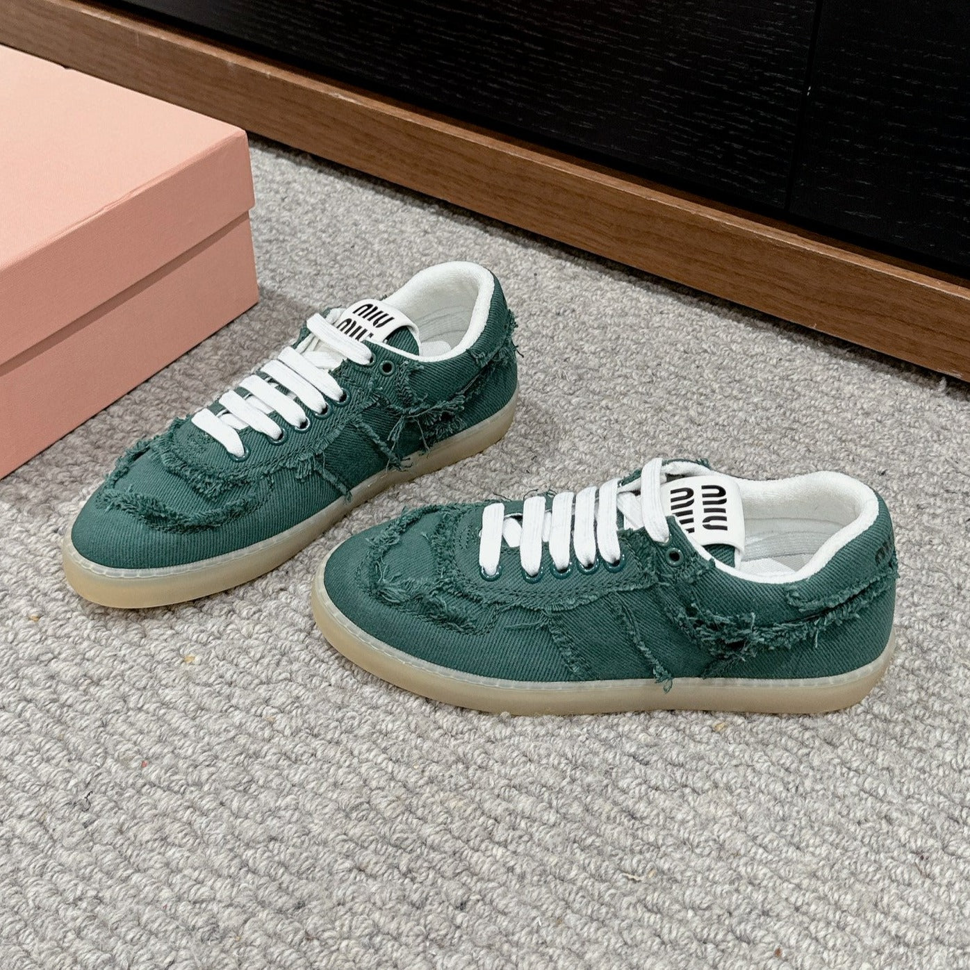 Dexun Sneaker Dark Green Canvas - 35