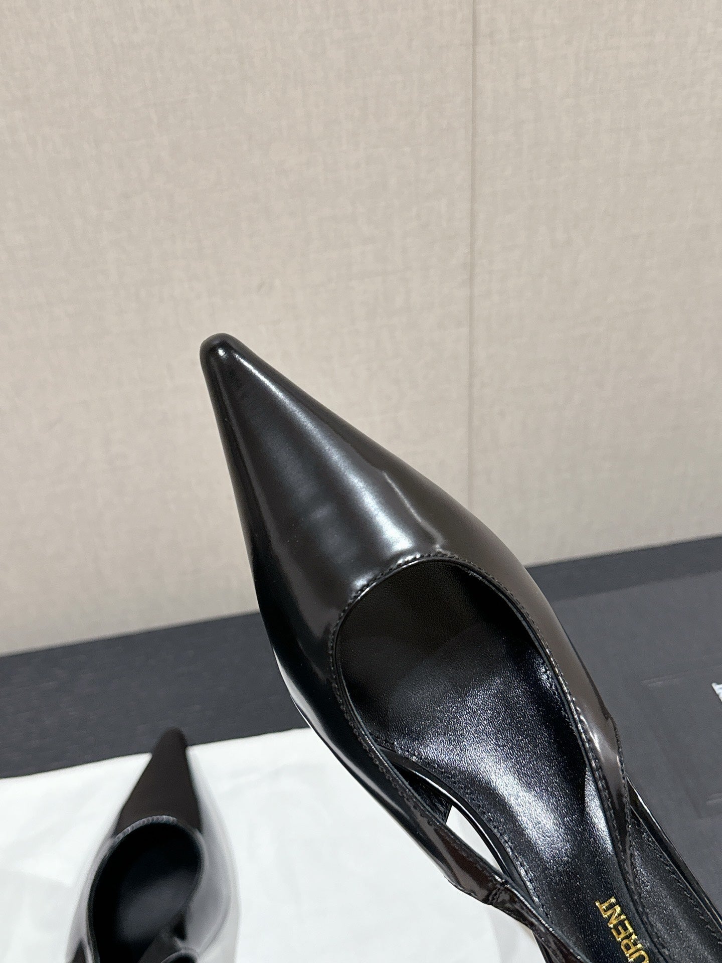 SL CHERISH SLINGBACK 75 BLACK CALFSKIN - 35