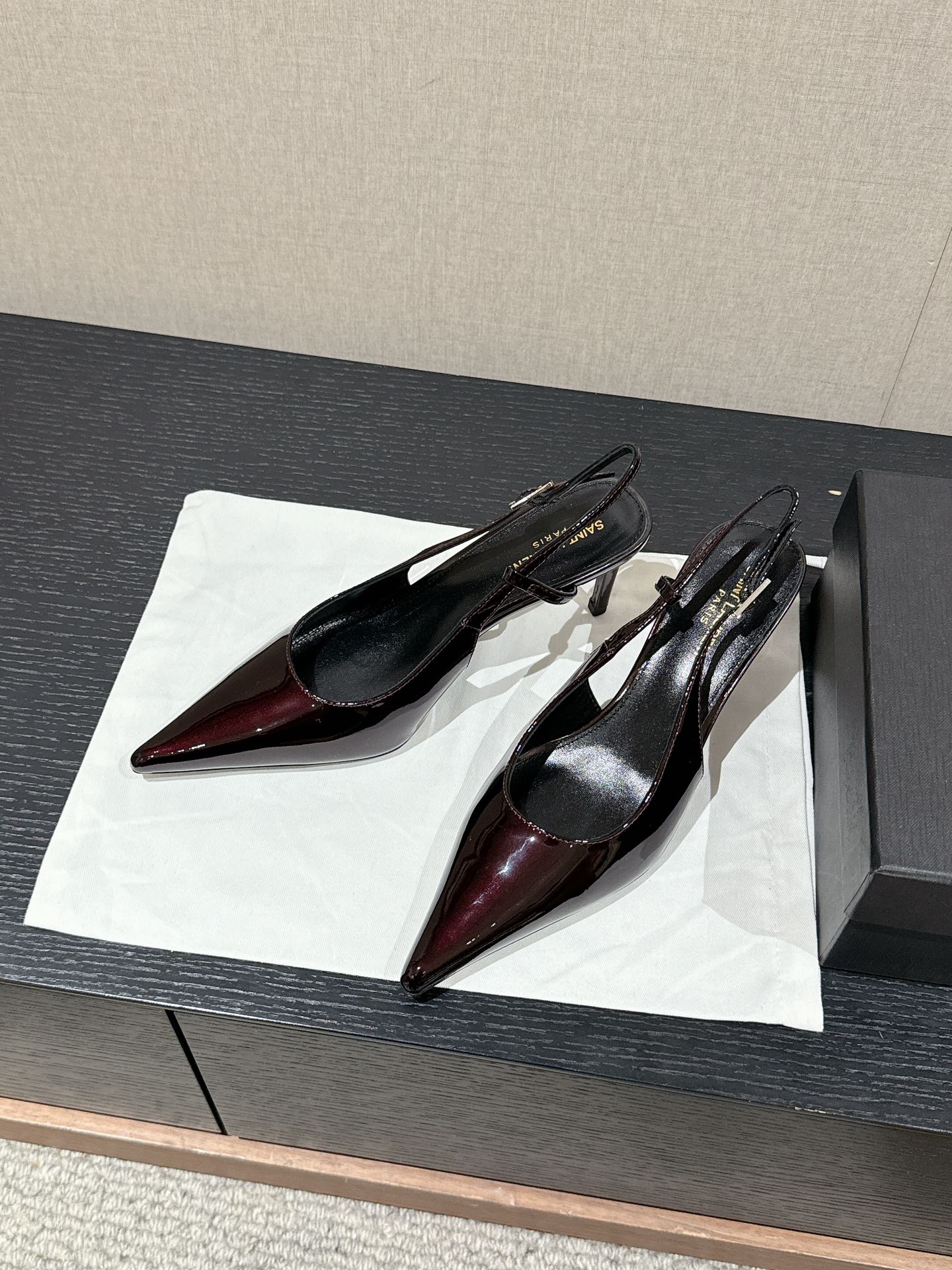SL CHERISH SLINGBACK 75 WINE CALFSKIN - 35