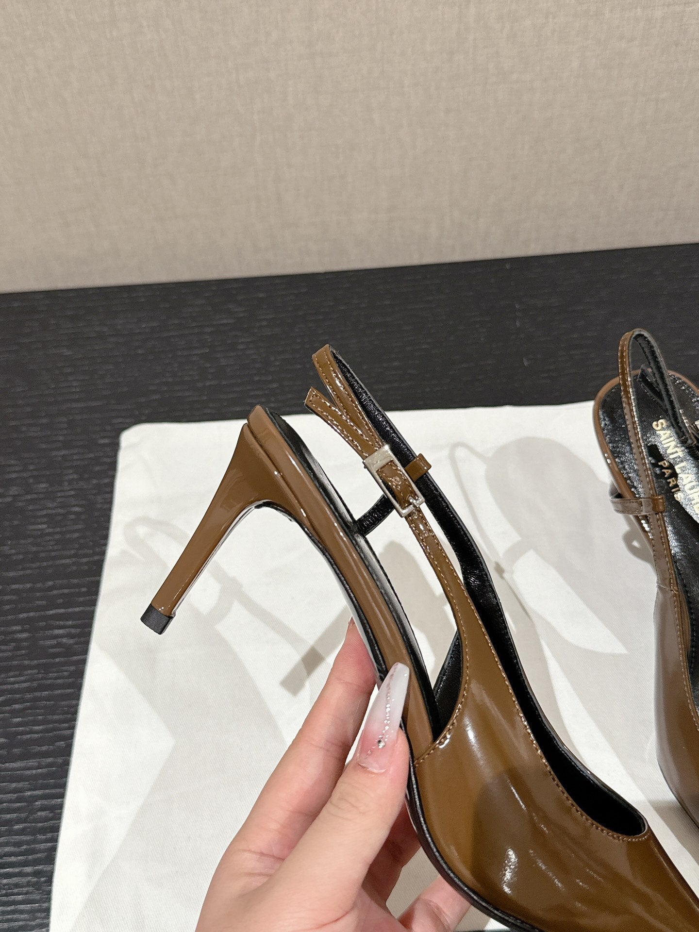 SL CHERISH SLINGBACK 75 CAMEL CALFSKIN - 35