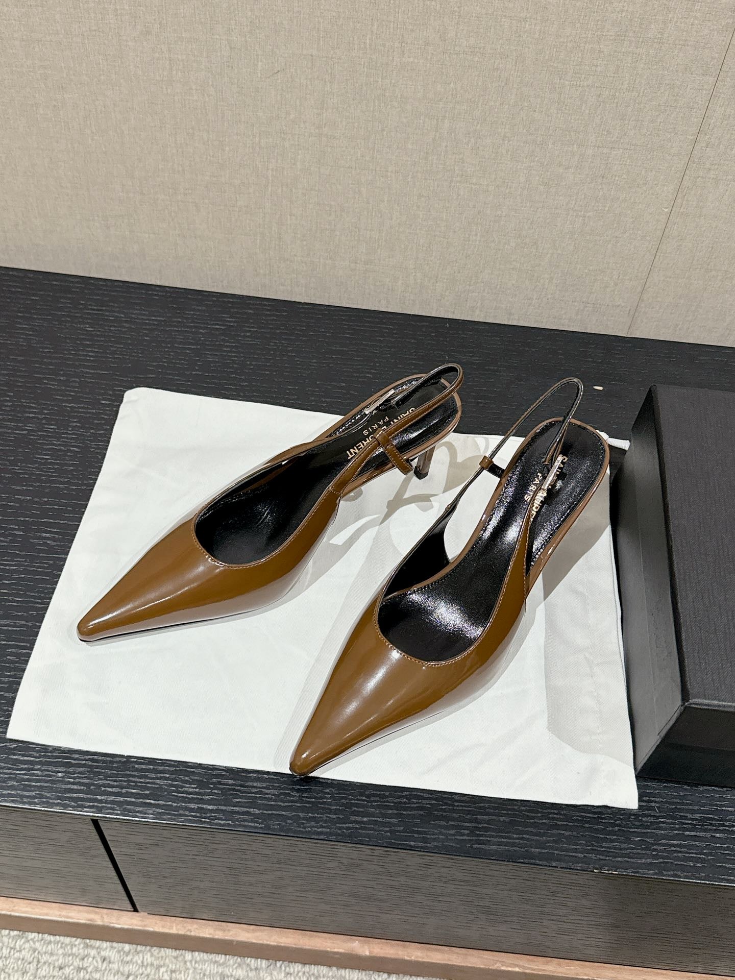 SL CHERISH SLINGBACK 75 CAMEL CALFSKIN - 35