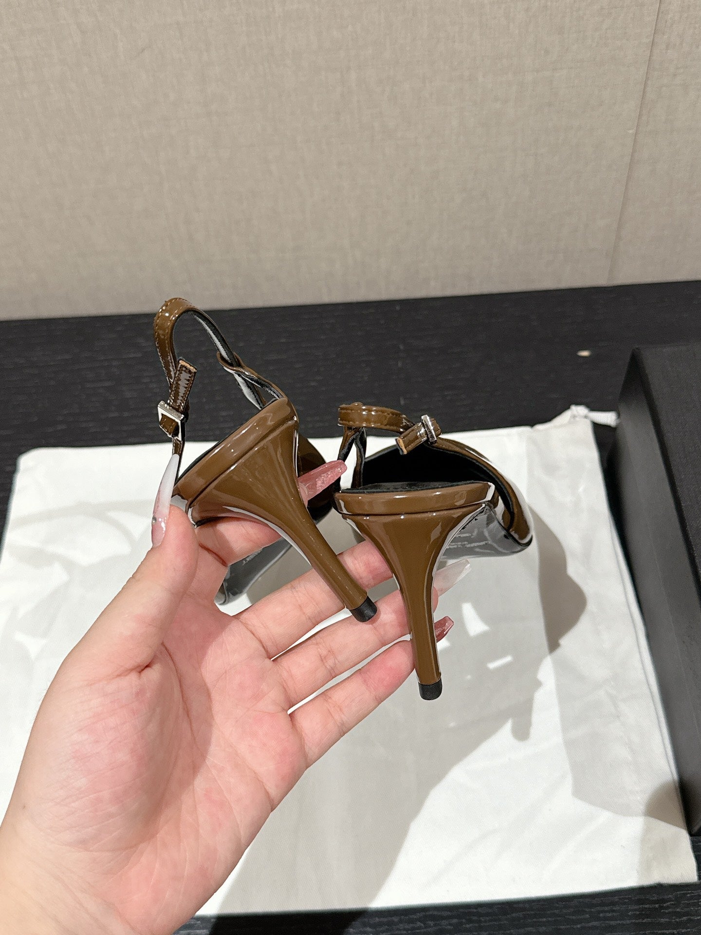 SL CHERISH SLINGBACK 75 CAMEL CALFSKIN - 35