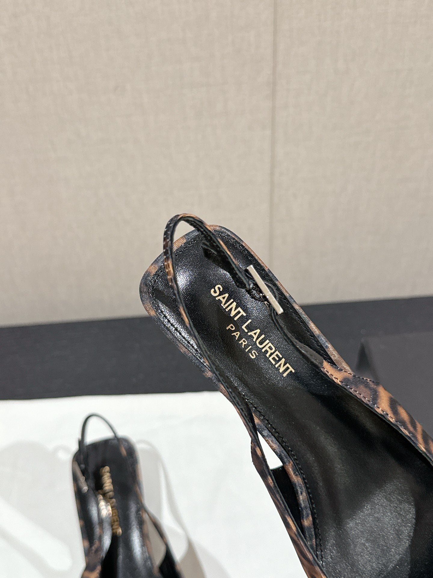 SL CHERISH LEOPARD SLINGBACK AMBER CANVAS - 35