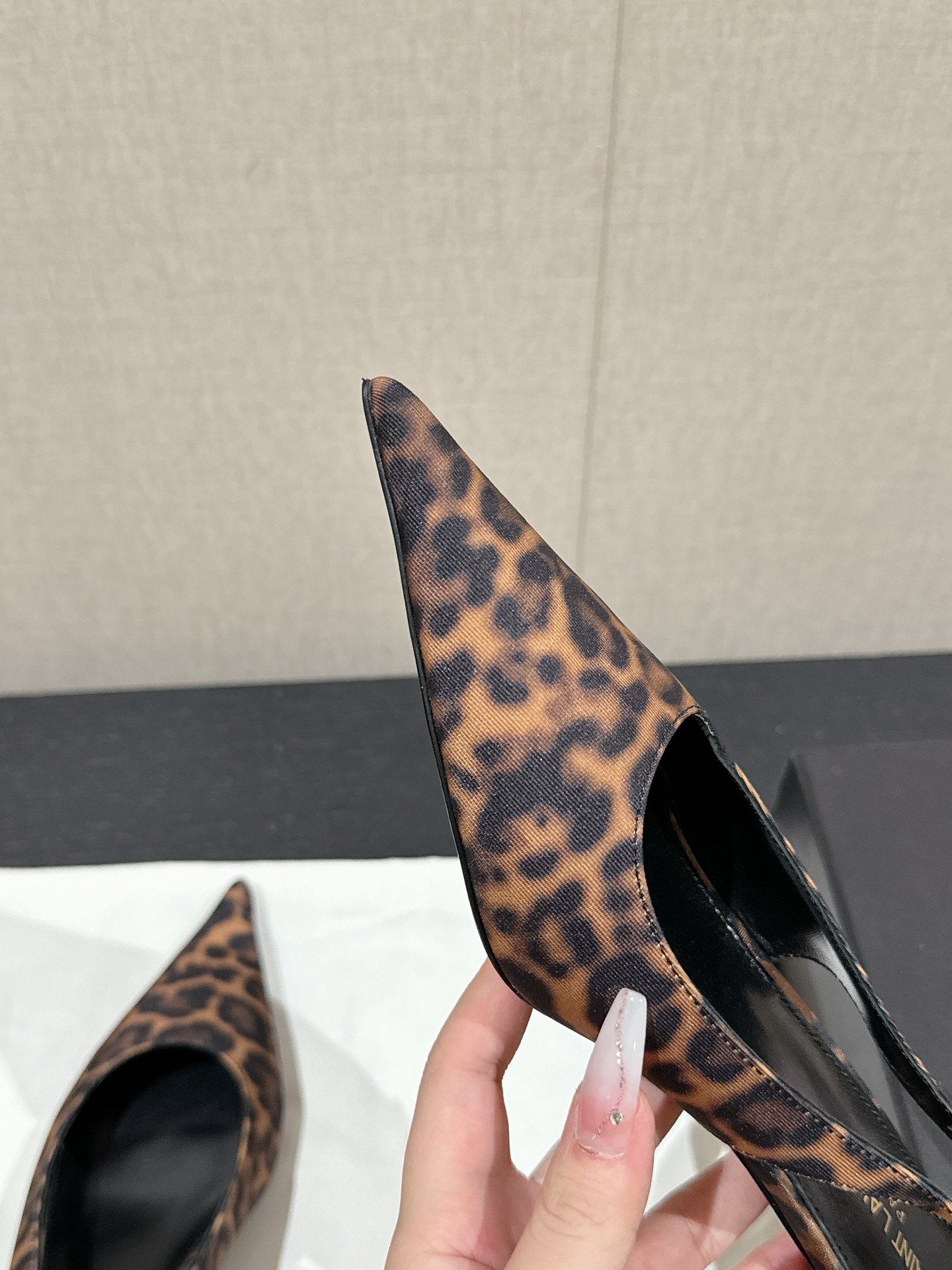 SL CHERISH LEOPARD SLINGBACK AMBER CANVAS - 35