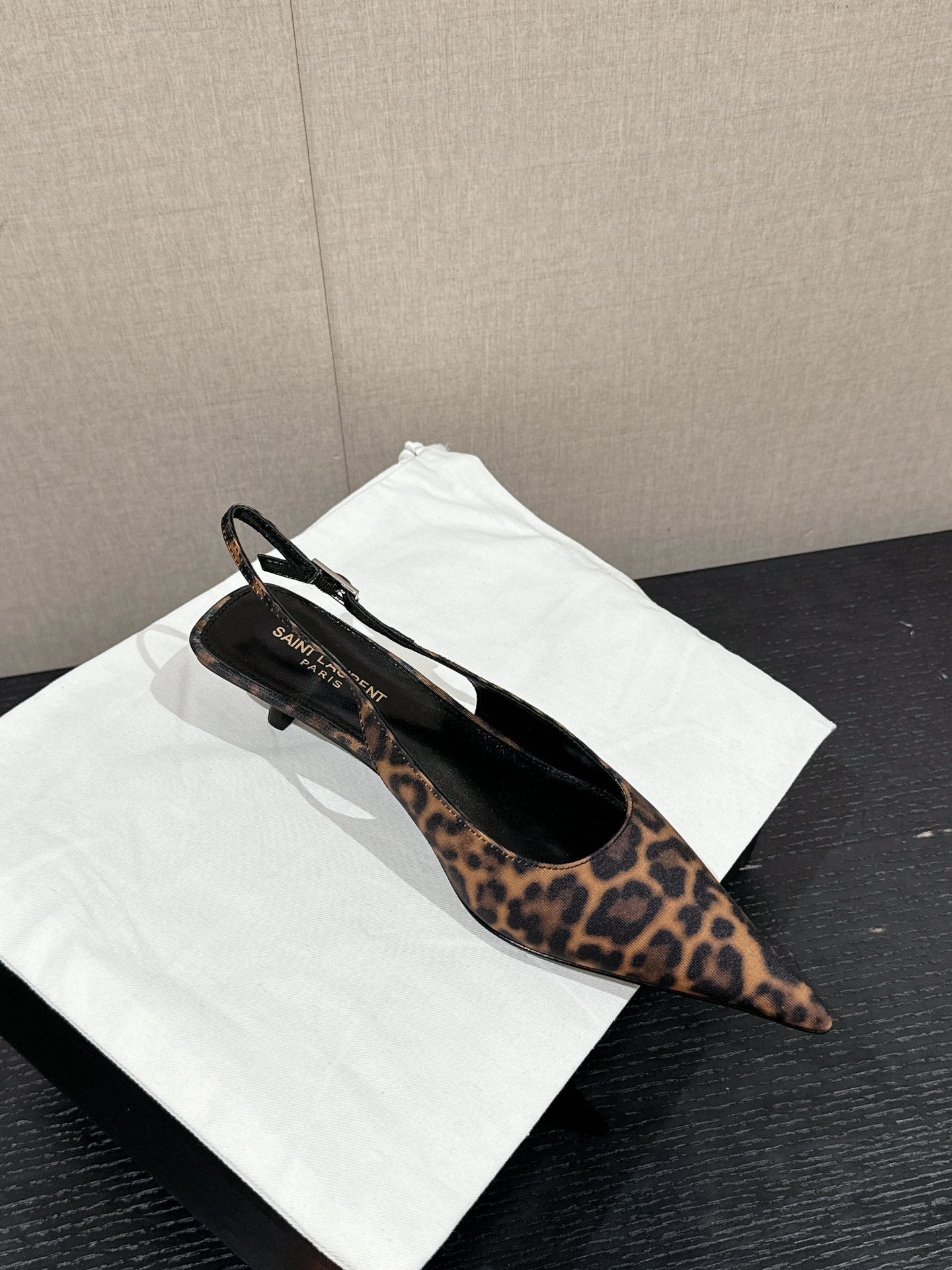 SL CHERISH LEOPARD SLINGBACK AMBER CANVAS - 35