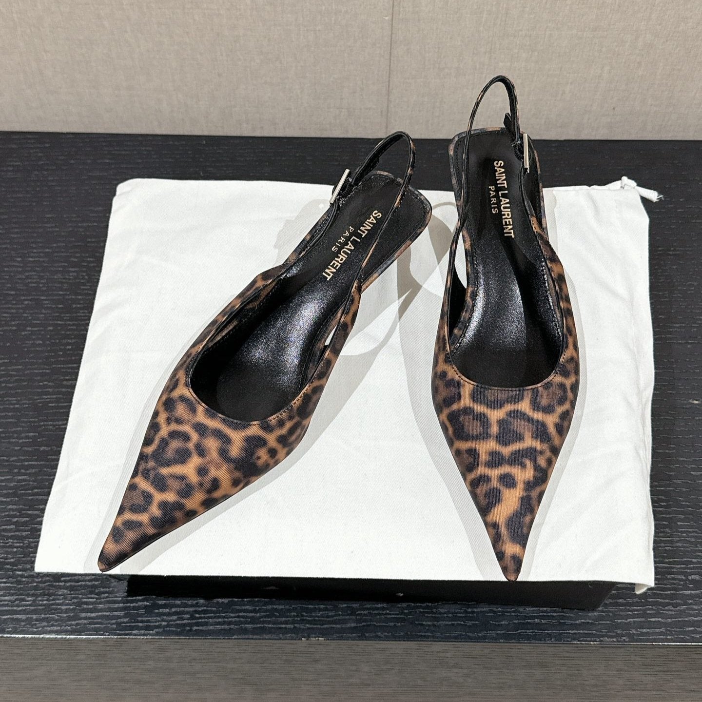 SL CHERISH LEOPARD SLINGBACK AMBER CANVAS - 35