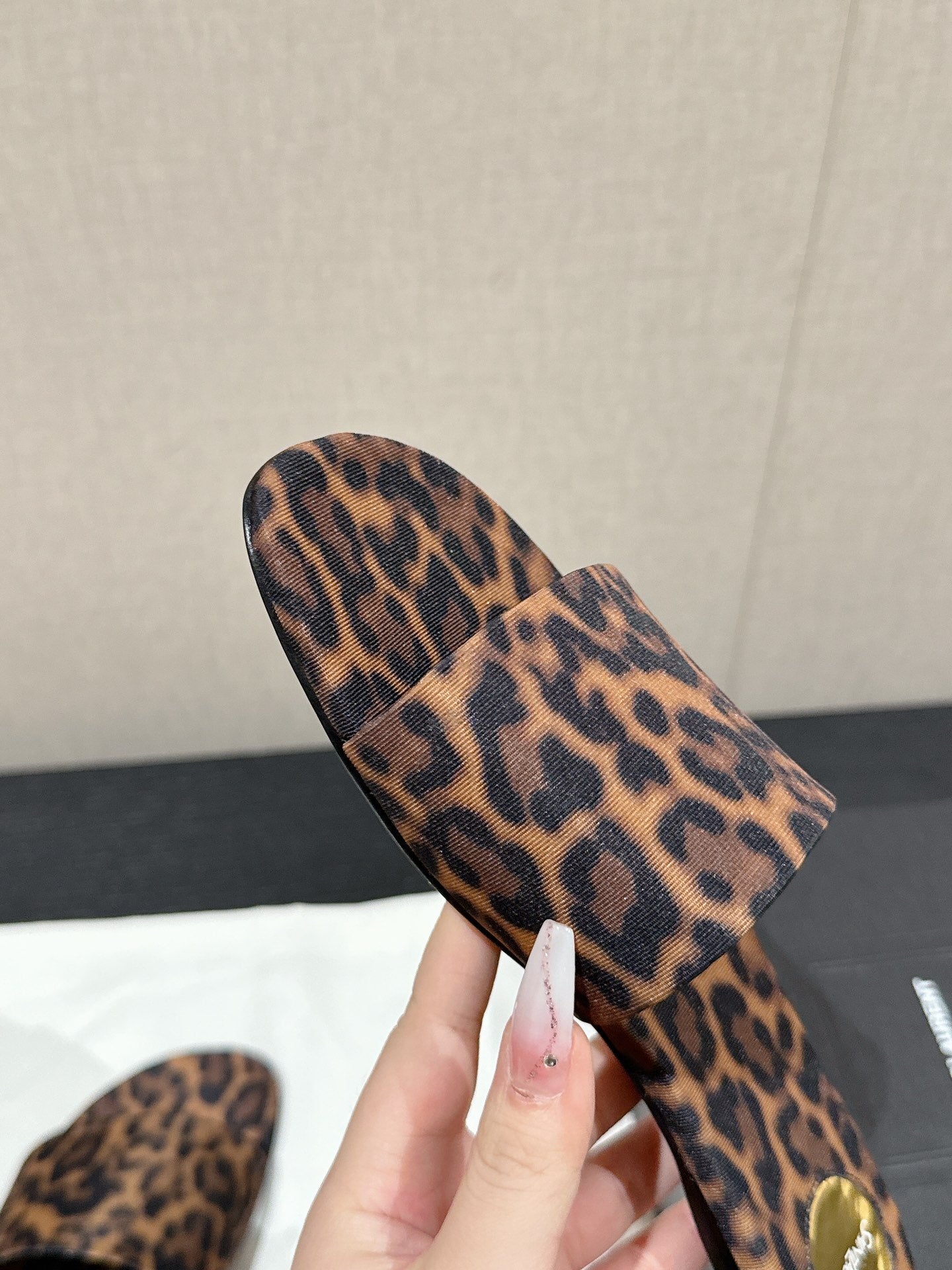 SL CARLYLE LEOPARD SLIPPERS AMBER CANVAS - 35