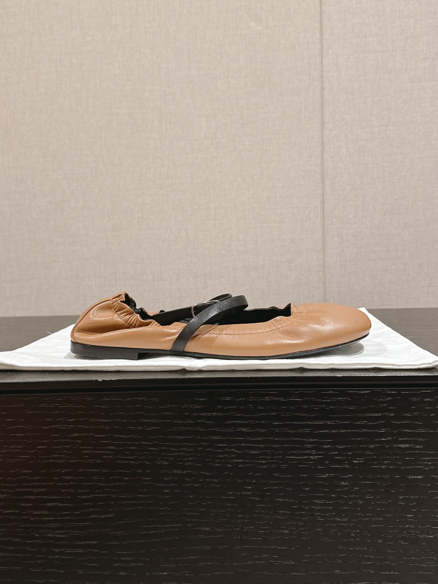 BALLERINA BALLET FLAT BRIGHT BROWN LAMBSKIN - 35