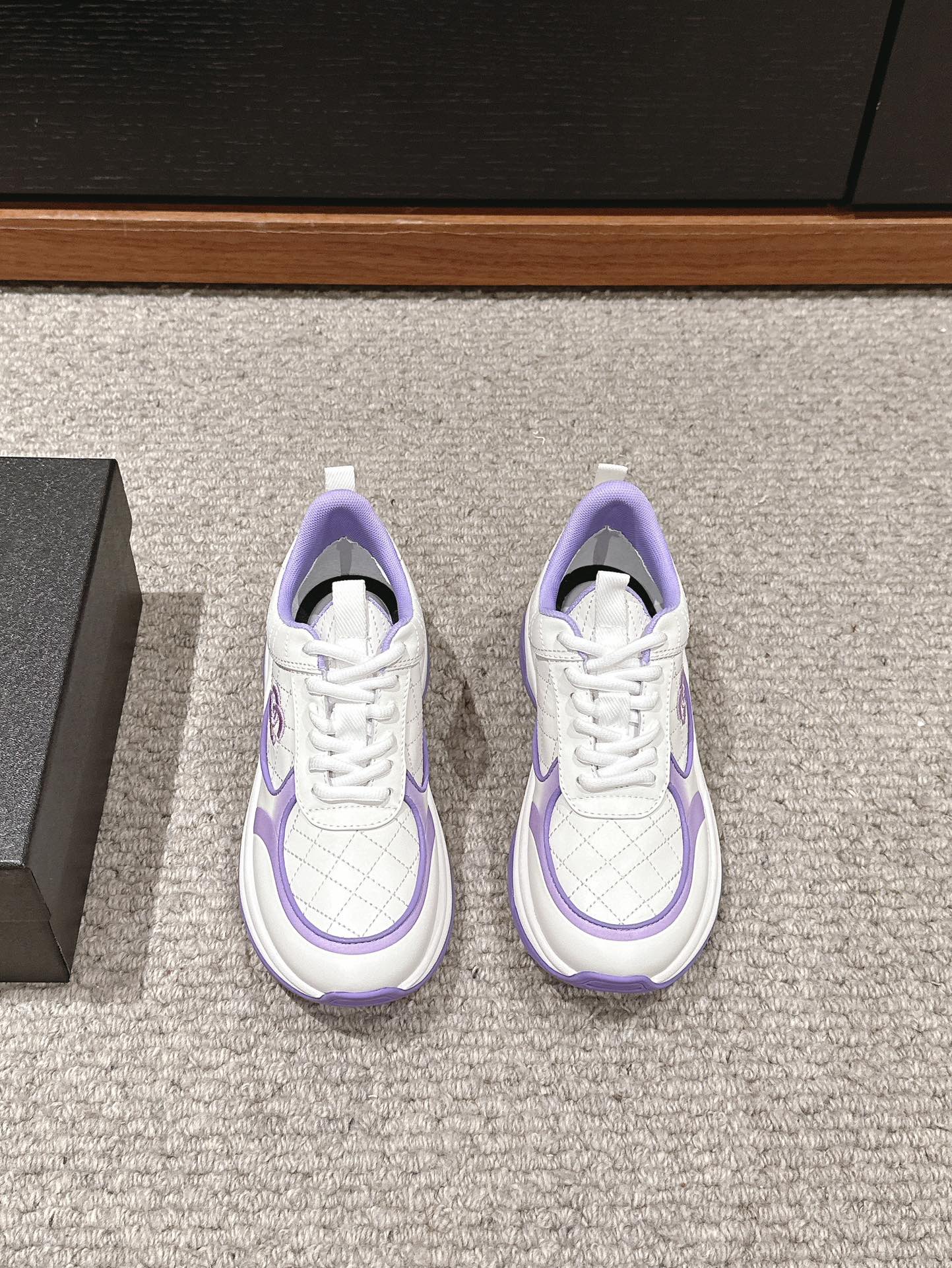 CC CLASSIC SNEAKER IN WHITE MIX IRIS PURPLE LAMBSKIN - 35