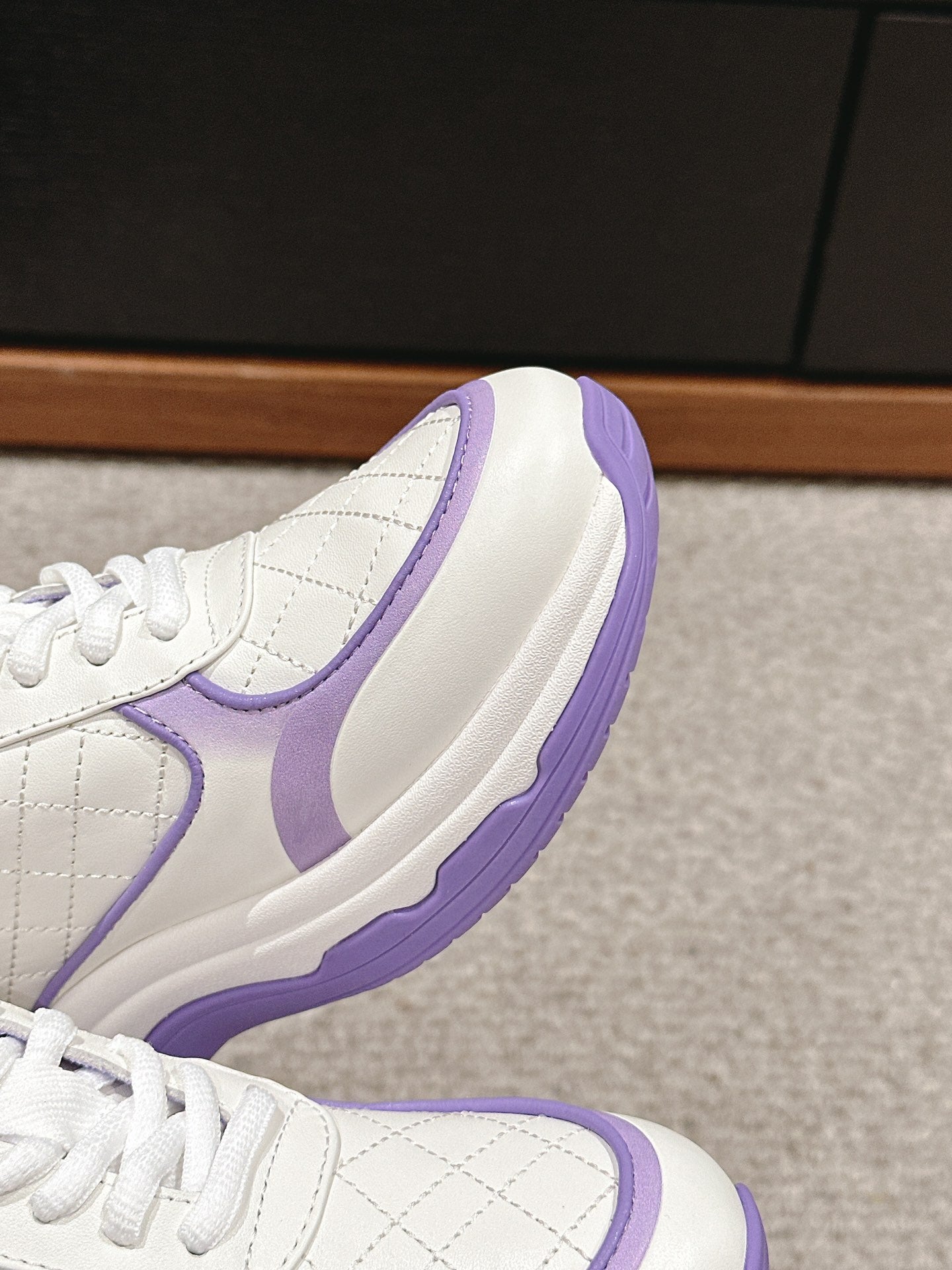 CC CLASSIC SNEAKER IN WHITE MIX IRIS PURPLE LAMBSKIN - 35