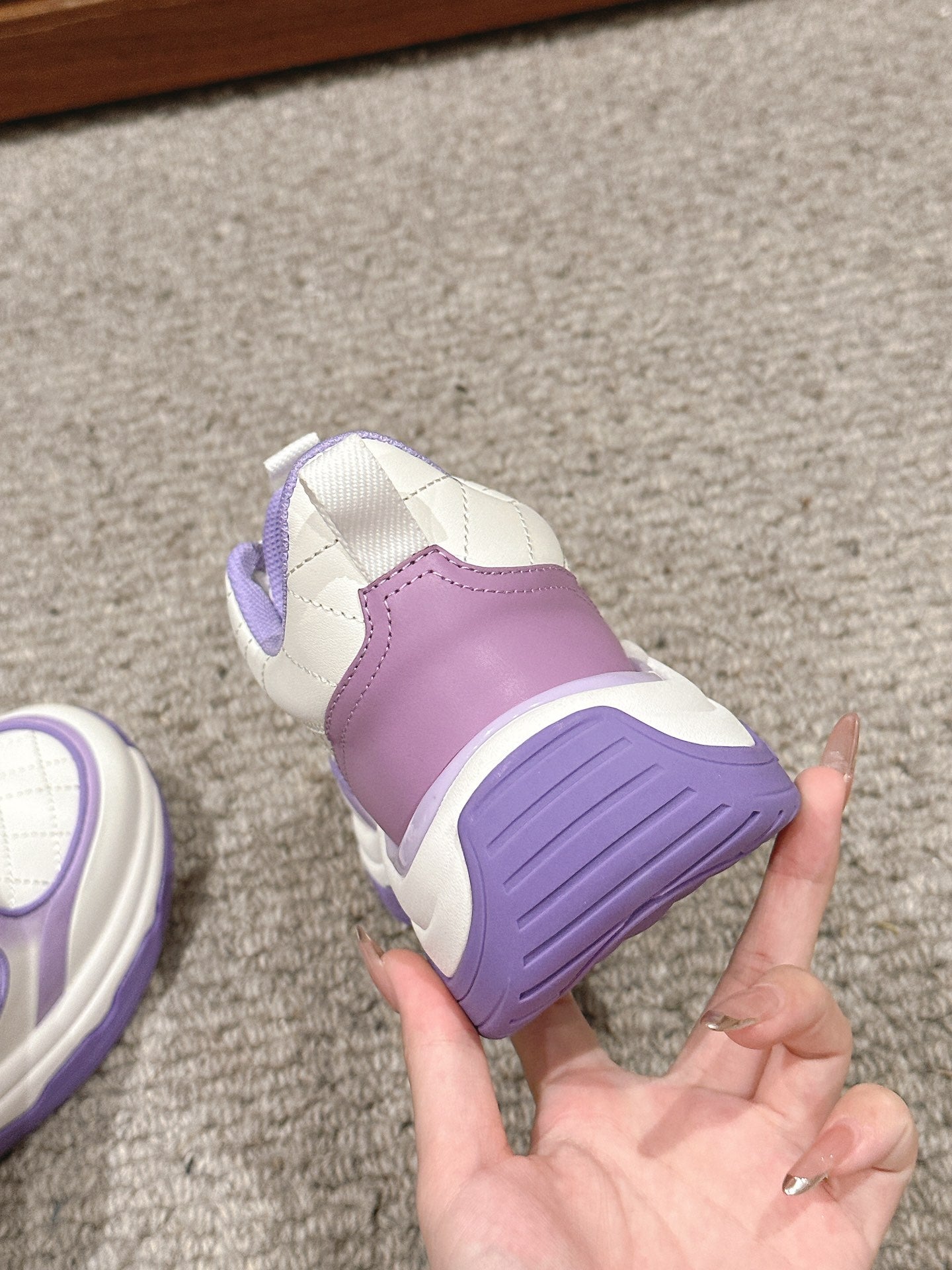 CC CLASSIC SNEAKER IN WHITE MIX IRIS PURPLE LAMBSKIN - 35