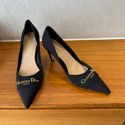MY DD 25S HIGH HEEL 80MM IN BLACK SATIN - 35