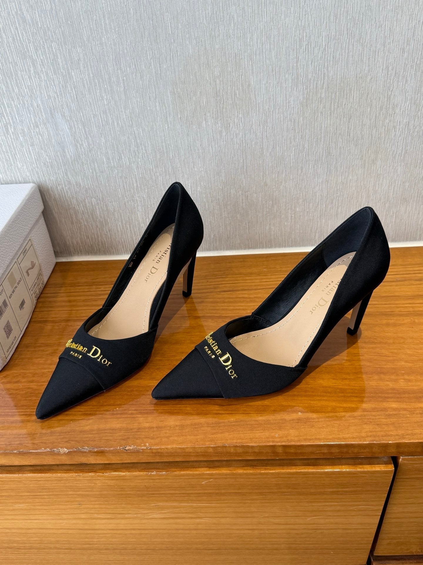 MY DD 25S HIGH HEEL 80MM IN BLACK SATIN - 35