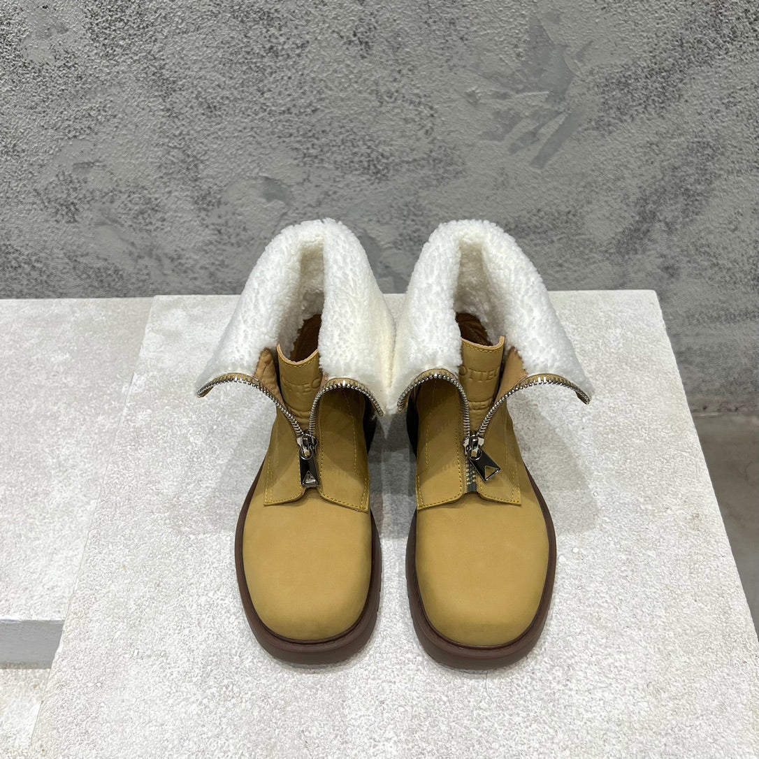 BOTTINE HADDOCK BOOTS IN CITRINE YELLOW SUEDE - 35