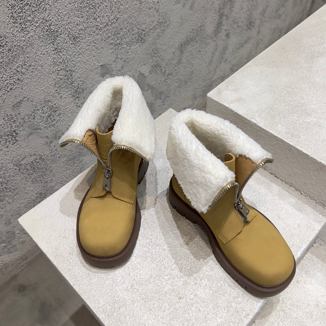 BOTTINE HADDOCK BOOTS IN CITRINE YELLOW SUEDE - 35