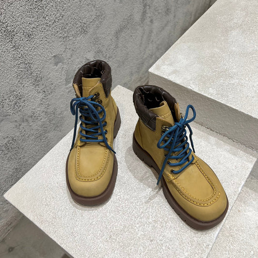 HADDOCK LACE-UP ANKLE BOOT IN CIDER BROWN SUEDE - 35