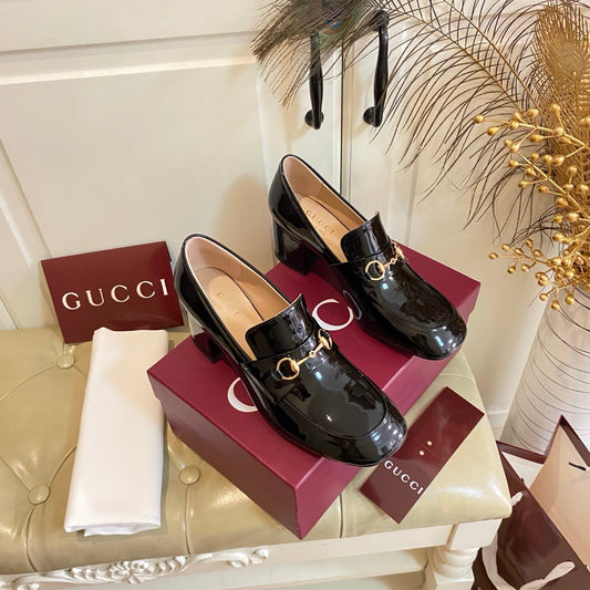 ЛОФЕРИ GUCCI 26S HORSEBIT 55 ММ З ЧОРНОЇ ГЛЯНЦЕВОЇ ТЕЛЯЧОЇ ШКІРИ