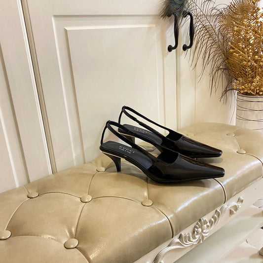 GUCCI 26S СЛІНГБЕК 55 ММ З ЧОРНОЇ ТЕЛЯЧОЇ ШКІРИ