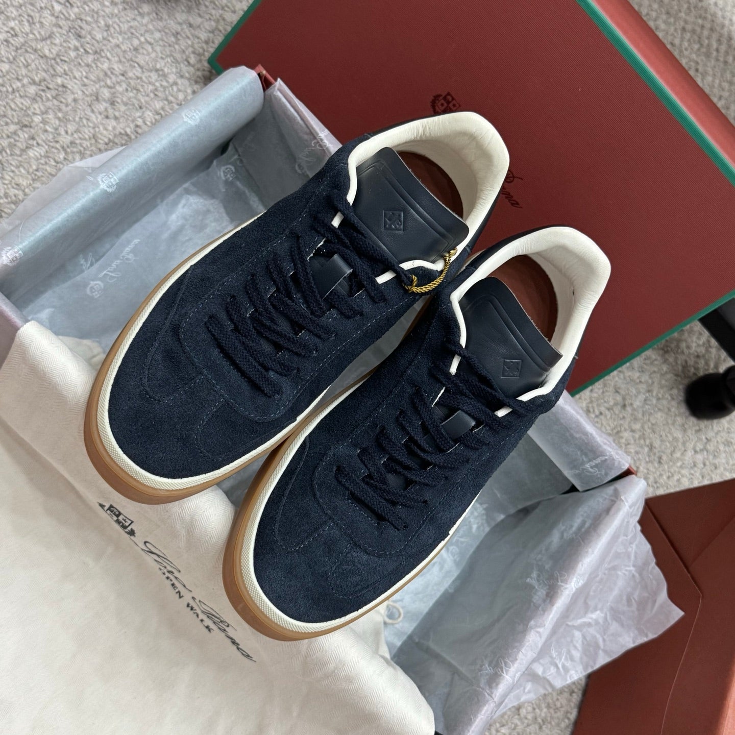LP TENNIS WALK SNEAKERS IN NAVY BLUE SUEDE 384718 - 35