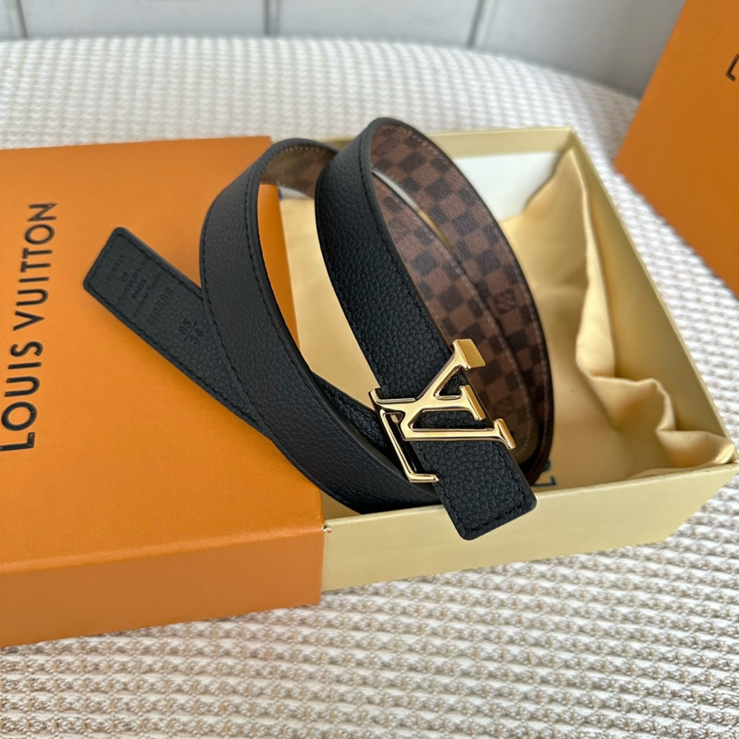 LV ICONIC 25 MM IN BROWN DAMIER CALFSKIN GOLD HARDWARE - 30