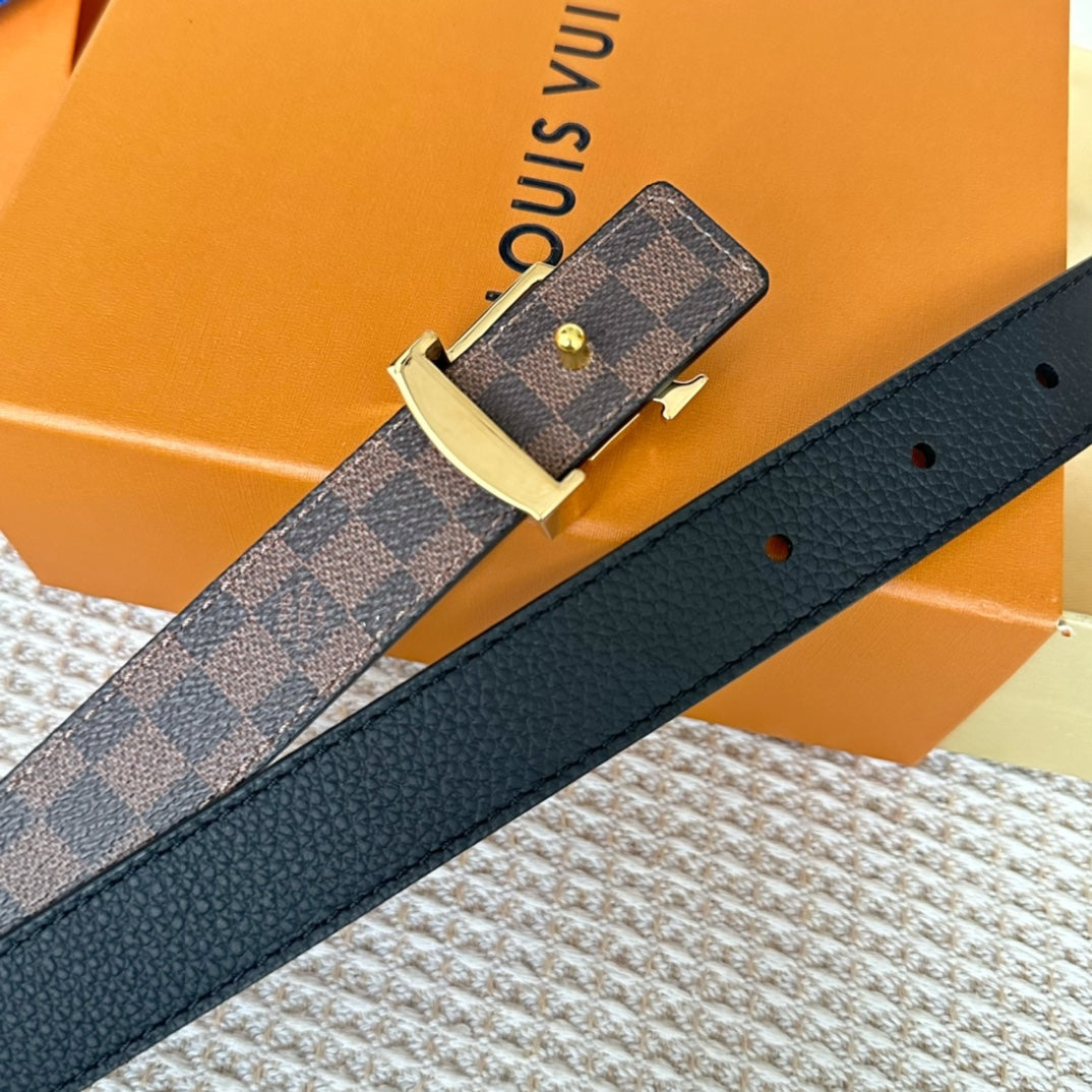 LV ICONIC 25 MM IN BROWN DAMIER CALFSKIN GOLD HARDWARE - 30