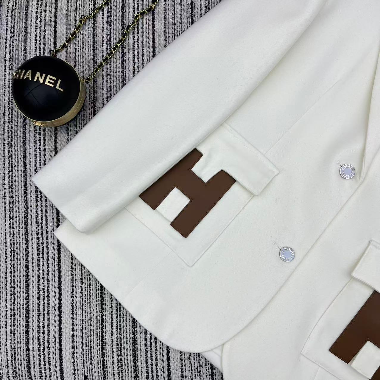 HERMES 25S LAPEL BLAZER 390