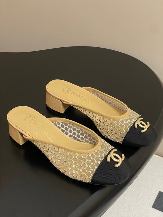 BUBBLE 30 MM IN BLACK FABRIC AND BEIGE MESH - 35