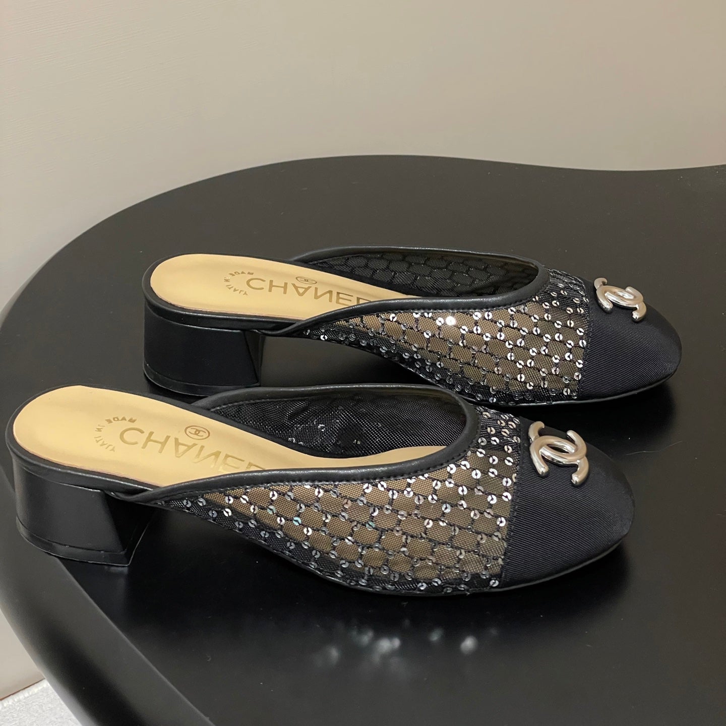 BUBBLE 30 MM IN BLACK FABRIC AND MESH - 35