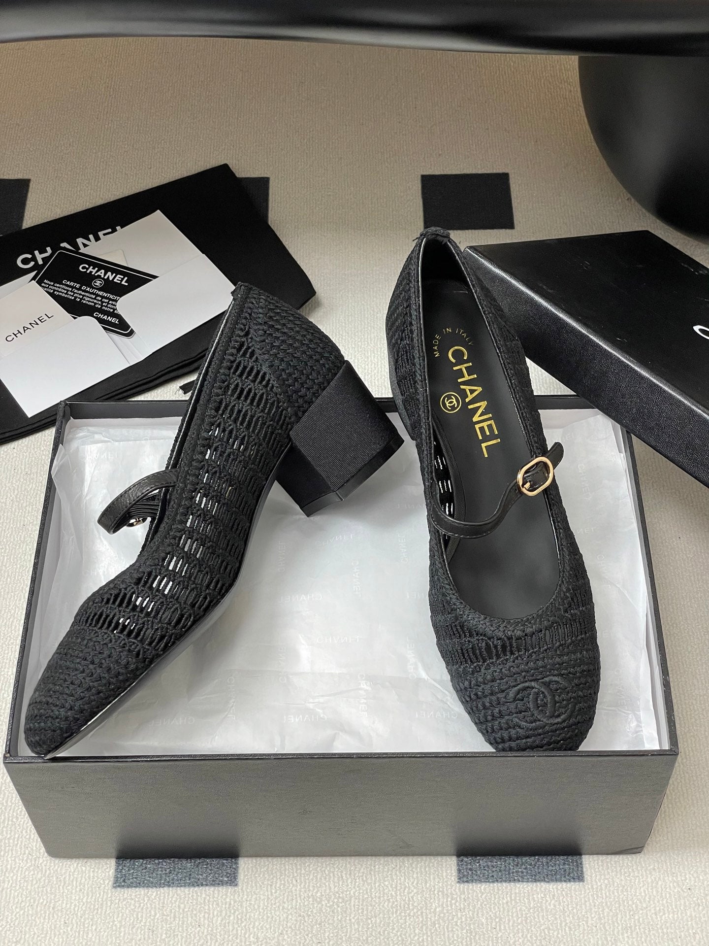 HIGH BALLET MARY JANE 50MM IN BLACK RAFFIA - 34